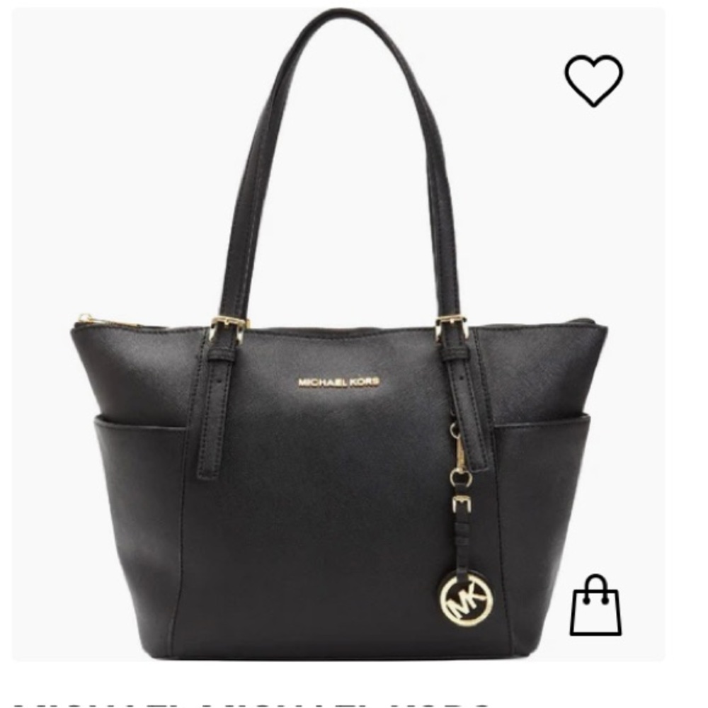 NEW w/ TAG Michael Kors Black Tote with Gold Accents